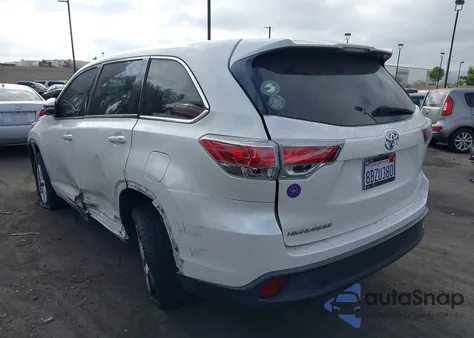 2016 Toyota Highlander Le V6 из США, поврежденный, VIN 5TDZKRFH4GS138845